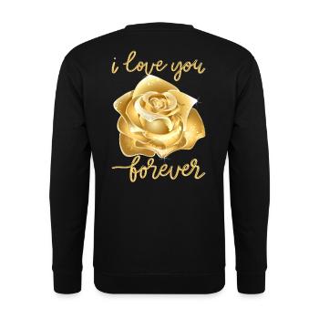 I Love You Forever - Unisex Sweatshirt - black - Back - Alina (178cm)