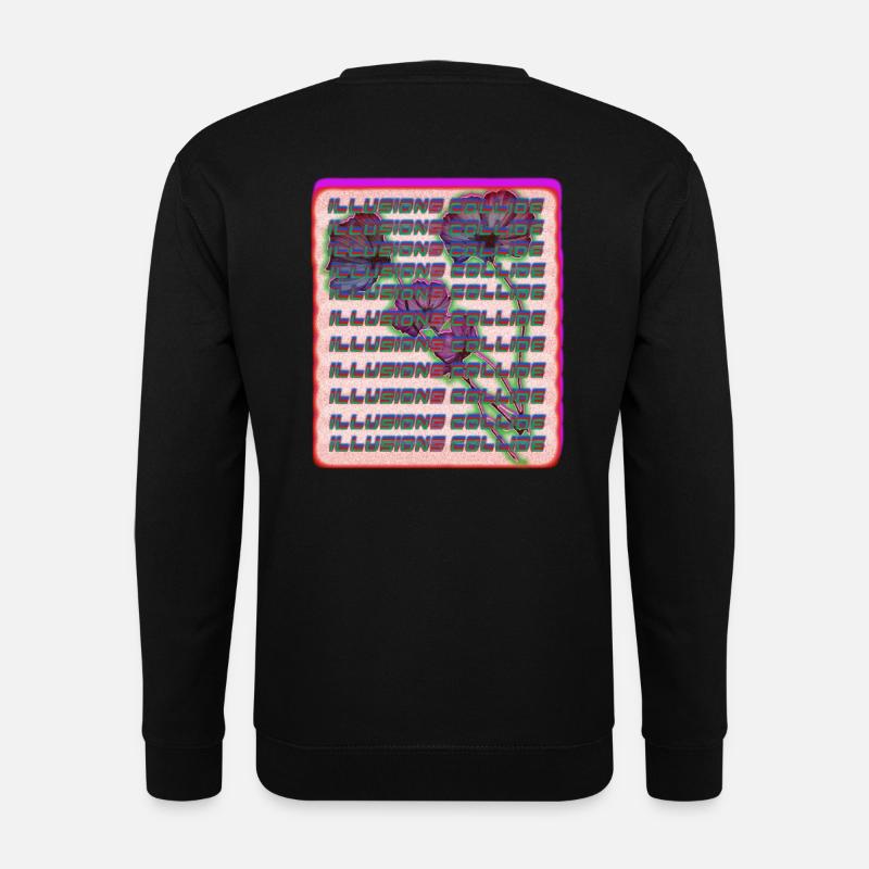 illusions collide: floral Graphic - Unisex Sweatshirt - black