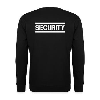 Security Security Bouncer Disco Door Guard Service - Unisex Sweatshirt - black - Back - Alina (178cm)