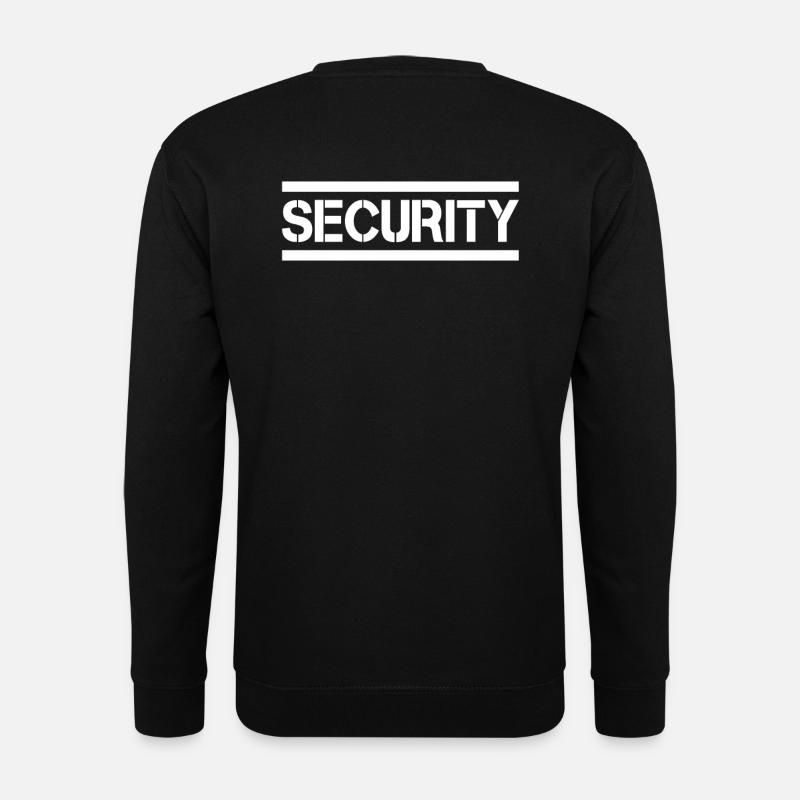 Security Sicherheit Türsteher Disco Tür Wachdienst - Unisex Pullover - Schwarz