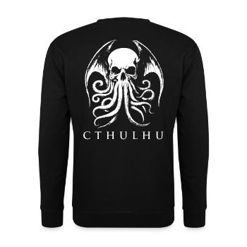 Cthulhu Gothic Skull - Sweat-shirt Unisexe - noir - Dos - Alina (178cm)