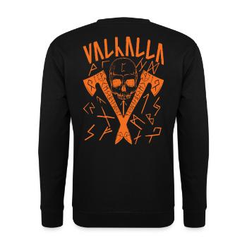 Valhalla Runes - Unisex Pullover - Schwarz - Hinten - Alina (178cm)