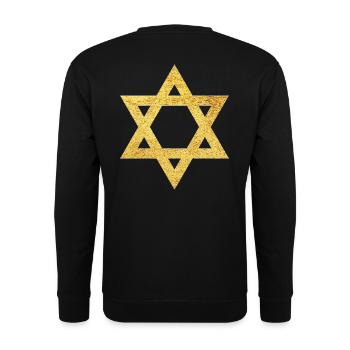 Étoile de la foi de David symbole de protection - Sweat-shirt Unisexe - noir - Dos - Alina (178cm)