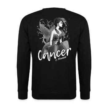 Sirenen-Krebs-Astrologie - Krebs Meerjungfrau Tierkreis - Unisex Pullover - Schwarz - Hinten - Alina (178cm)
