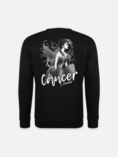 Sirène Cancer Astrologie - Cancer Mermaid Zodiac - Sweat-shirt Unisexe - noir