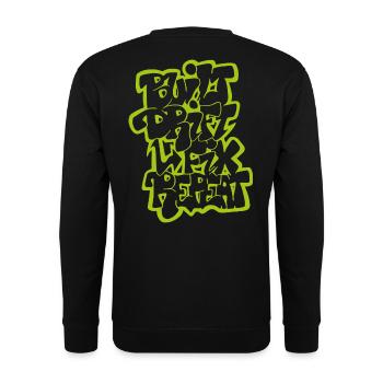 Built Drift Fix Repeat 02 - Unisex Sweatshirt - black - Back - Alina (178cm)
