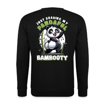 Panda Panda Bear Funny Sayings Party Pun - Unisex Sweatshirt - black - Back - Alina (178cm)