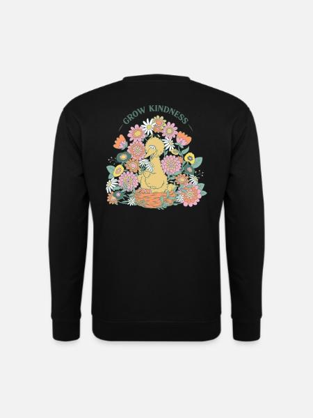 Sesame Street Big Bird Grow Kindness Backprint - Unisex Sweatshirt - black
