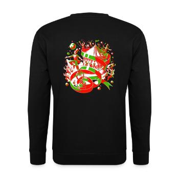 Kirmes - Unisex Pullover - Schwarz - Hinten - Alina (178cm)