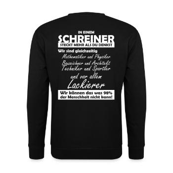 Schreiner - Unisex Pullover - Schwarz - Hinten - Alina (178cm)