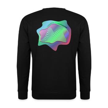 Ondes cosmiques - Sweat-shirt Unisexe - noir - Dos - Alina (178cm)