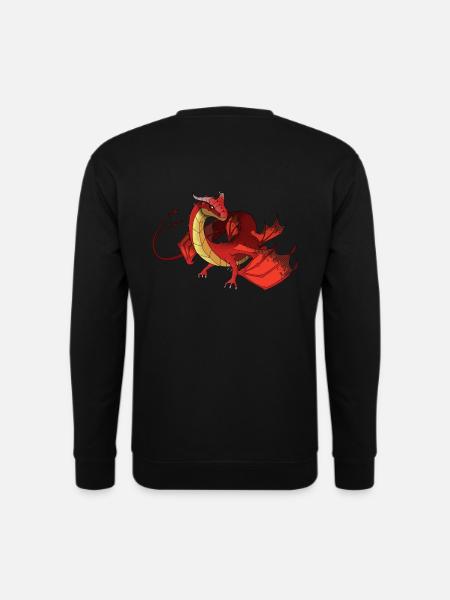 Majestic Red Dragon - Unisex Sweatshirt - black