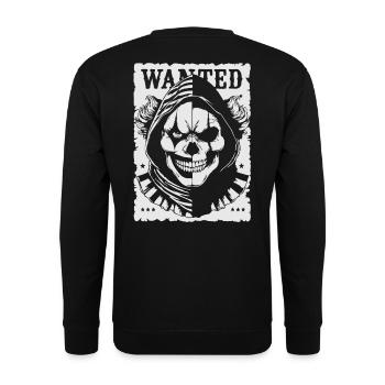 Gesuchter Schädel Hoodie Poster - Unisex Pullover - Schwarz - Hinten - Alina (178cm)