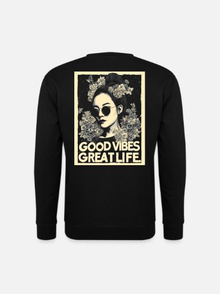Vibes great Life tattoo - Unisex Sweatshirt - black