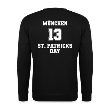 München St. Patricks Day - Unisex Pullover - Schwarz - Hinten - Michal (187cm)