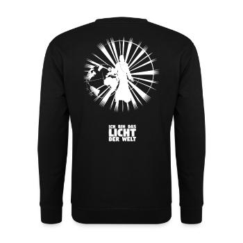 Licht der Welt - Deutsch - Unisex Pullover - Schwarz - Hinten - Alina (178cm)
