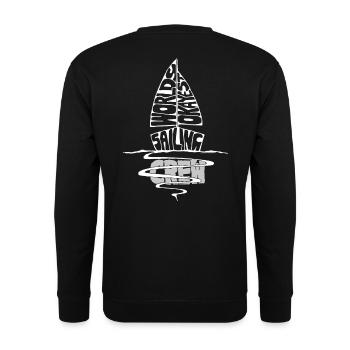 worlds okayest sailingcrew - Plaisir de la voile - Sweat-shirt Unisexe - noir - Dos - Michal (187cm)