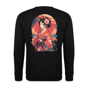 Jeune fille japonaise - Sweat-shirt Unisexe - noir - Dos - Alina (178cm)
