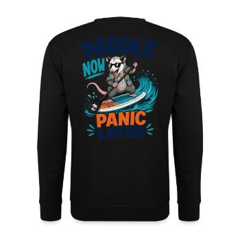 Backprint | SUP Paddleboard Board Stand Up paddel - Unisex Pullover - Schwarz - Hinten - Michal (187cm)