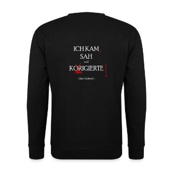 Cadeau pour l’enseignant - Sweat-shirt Unisexe - noir - Dos - Alina (178cm)