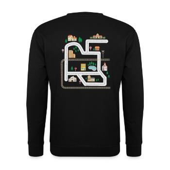 Play carpet carpet city father back massage - Unisex Sweatshirt - black - Back - Alina (178cm)