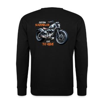 Cafe Racer - Unisex Pullover - Schwarz - Hinten - Alina (178cm)