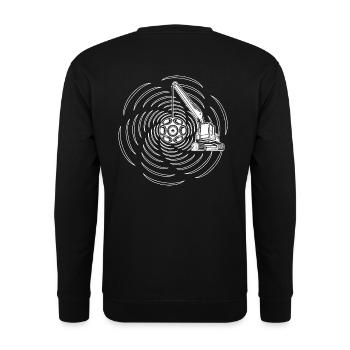 Tekno 23 crane - sound wrecking demolition ball - Unisex Pullover - Schwarz - Hinten - Alina (178cm)