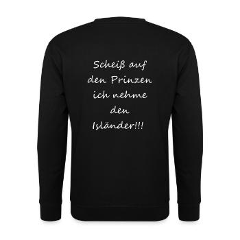 Scheiß auf den Prinzen ich nehme den Isländer - Unisex Pullover - Schwarz - Hinten - Alina (178cm)