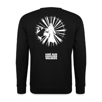 Licht der Welt - Finnisch - Unisex Pullover - Schwarz - Hinten - Alina (178cm)