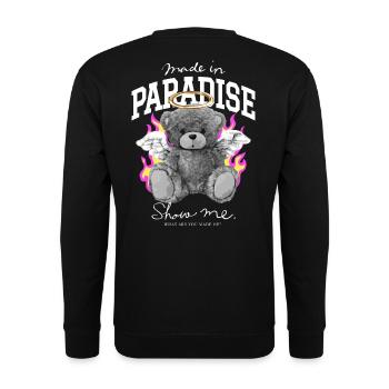 Ours Fabriqué au Paradis - Sweat-shirt Unisexe - noir - Dos - Alina (178cm)