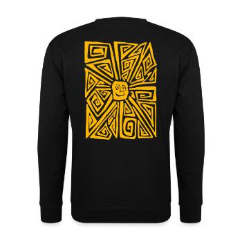 FREMDE SONNE - Unisex Pullover - Schwarz - Hinten - Alina (178cm)
