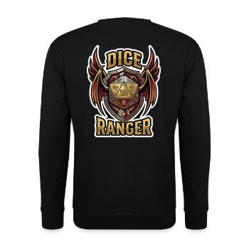 D20 RPG Ranger Ailé de Dé - Sweat-shirt Unisexe - noir - Dos - Michal (187cm)