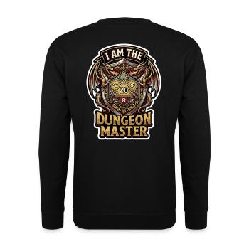 Je suis le maître du jeu Dragon D20 Art - Sweat-shirt Unisexe - noir - Dos - Michal (187cm)