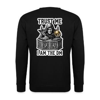 Trust Me I Am The Game Master TTRPG - Unisex Sweatshirt - black - Back - Michal (187cm)