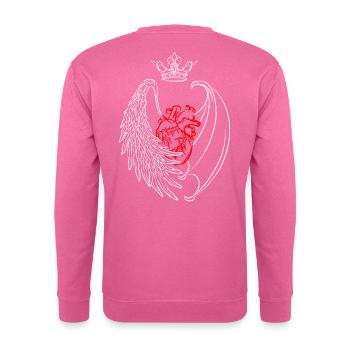 Heart Wings Angel or Devil - Unisex Sweatshirt - pink - Back