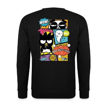 Bad Badtz-Maru With Friends In Comic Style - Unisex Sweatshirt - black - Back - Michal (187cm)
