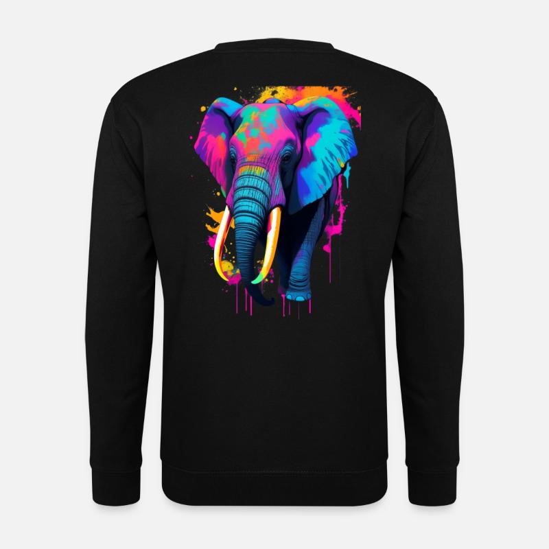 Elefant - Unisex Pullover - Schwarz