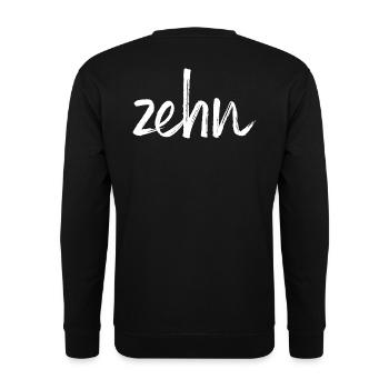 ten 10 birthday gift number - Unisex Sweatshirt - black - Back - Alina (178cm)