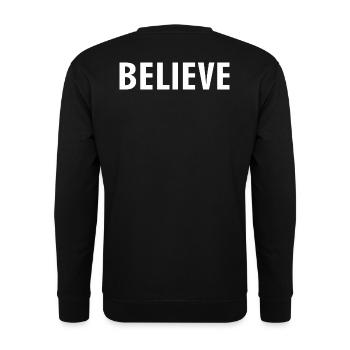 Believe - Unisex Sweatshirt - black - Back - Michal (187cm)