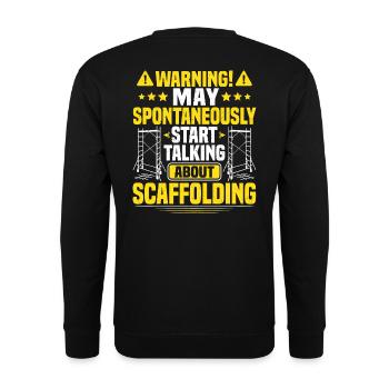 Scaffolding scaffolding Scaffolder Scaffolder - Unisex Sweatshirt - black - Back - Alina (178cm)