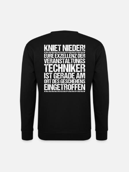 Veranstaltungstechniker Event Technician - Unisex Pullover - Schwarz