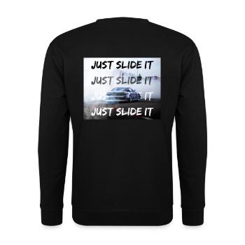 JUST SLIDE IT - Unisex Sweatshirt - black - Back - Alina (178cm)