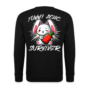 Survivant des maux de ventre - Conception de lapin mignon - Sweat-shirt Unisexe - noir - Dos - Alina (178cm)