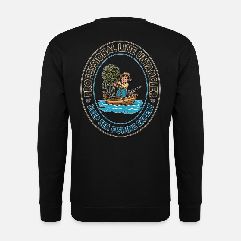 Deep Sea Line Unangler Patch - Unisex Sweatshirt - black