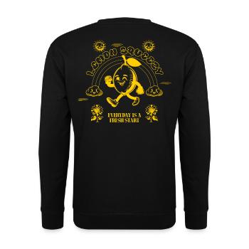 Lemon Squeezy Retro Comic Style - Unisex Sweatshirt - black - Back - Alina (178cm)