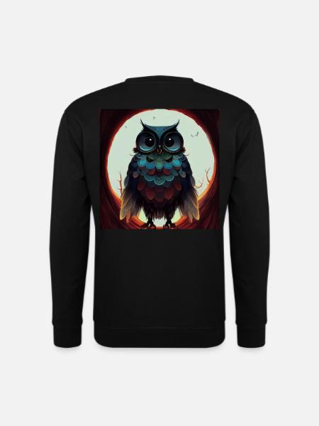 Colourful Owl - Unisex Pullover - Schwarz