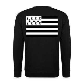 Drapeau Bretagne original - Sweat-shirt Unisexe - noir - Dos - Alina (178cm)