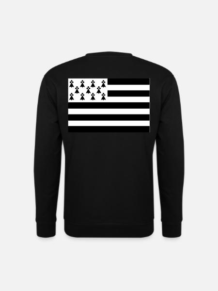 Drapeau Bretagne original - Sweat-shirt Unisexe - noir