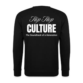 Design « culture hip hop » - Sweat-shirt Unisexe - noir - Dos - Alina (178cm)