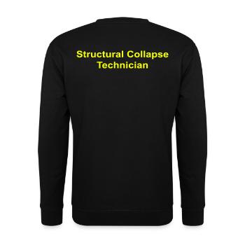 Technicien en effondrement de structures - Sweat-shirt Unisexe - noir - Dos - Alina (178cm)